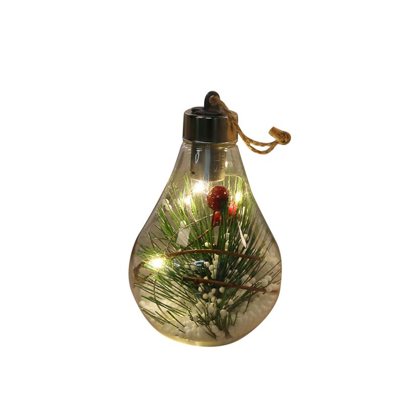 LED Transparenter Leuchtender Weihnachtsball Nachtlicht Weihnachtsbaum Dekoration Anhänger