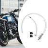 Motorcycle Maintenance Hose Kit with Clear Flexible Tube and Metal End Piece for Fluid Line Work and Garage Use