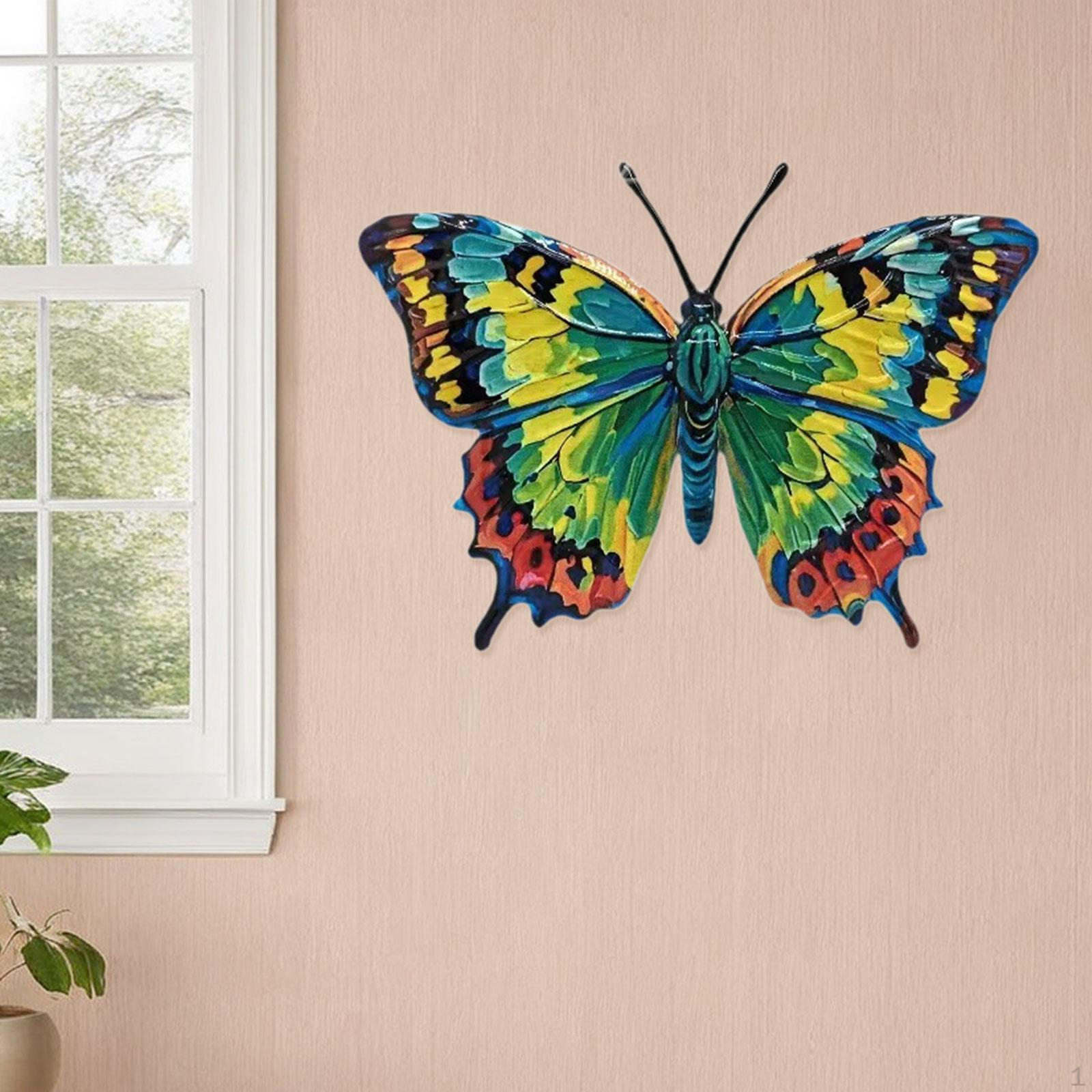

Metal Wall Art for Home Decoration And Party Use, Hanging Ornament Farmhouse Yard 19x26cm_Butterfly