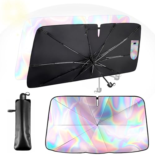 

[2025 New Materials Rainbow Model / Laser Reflective Layer] AVCITY Sunshade Car Front Sun L, 140 x 80 cm
