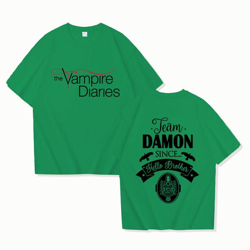 New The Vampire Diaries Print Tshirt Unisex Casual Short Sleeve T-shirt Women Fashion Summer Tops Tees