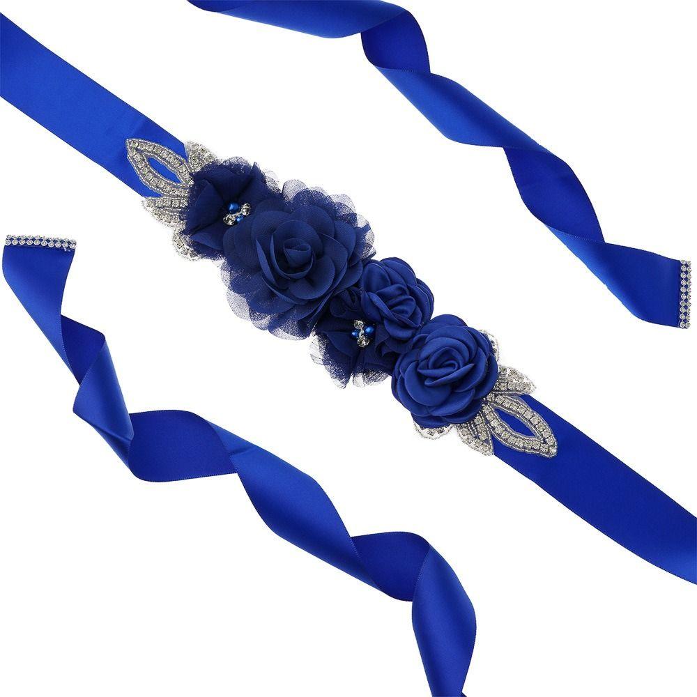 5 Flowers Wedding Flower Waistband Bridal Rhinestone Belt Bridal Dress Accessories