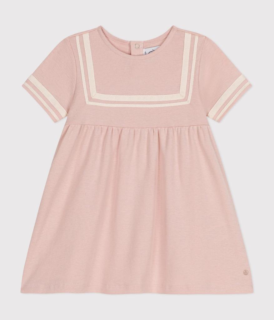 Sailor Collar Short Sleeve Dress A0A1R Light Pink 18 Months 81cm [Petit Bateau]