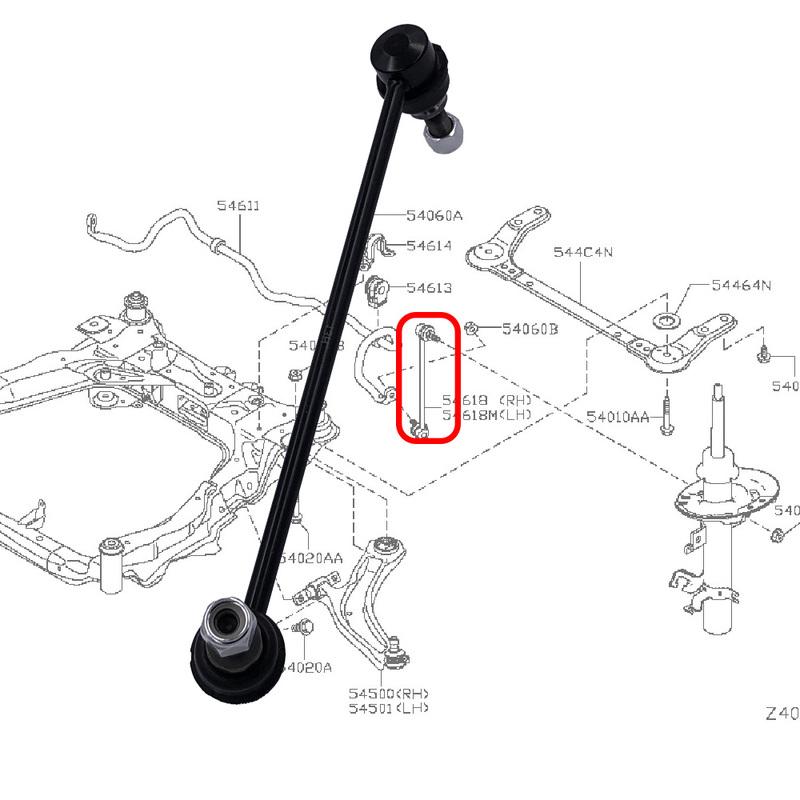 FRONT Stabilizer Link L/R for NISSAN KOLEOS 2.0L 2.5L 2007/07- 54668-JN00A 54618-JN00A 54668-JD00A 54618-JD00A Sway Bar Link