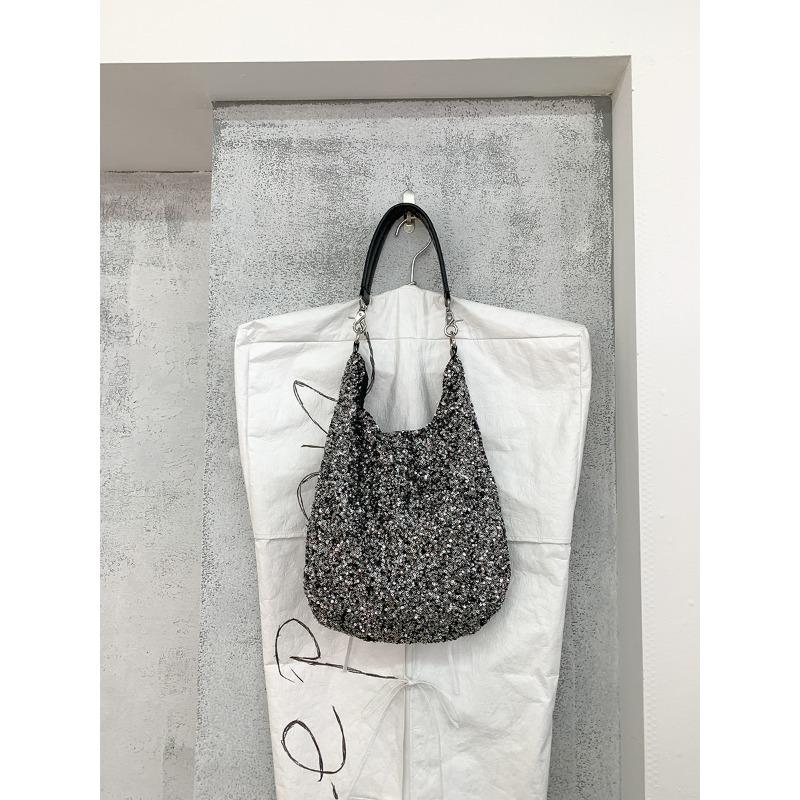 New Shoulder Bag Women's Commute Wind Tote Bag Large Capacity Women's Leisure Temperament Sequin Bag