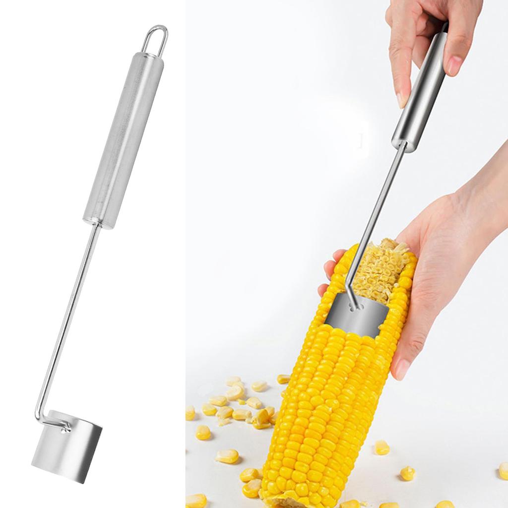 Ergonomic Curved Corn Cob Stripper Durable Stainless Steel Construction Effortless Peeling And Storage Corn Tool
