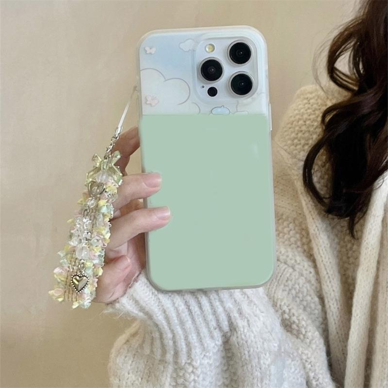 Delicate Handmade Acrylic Bead Keychain Fashion Forward Acrylic Bead Keyring Elegant Handmade Phone Straps Chain Charm