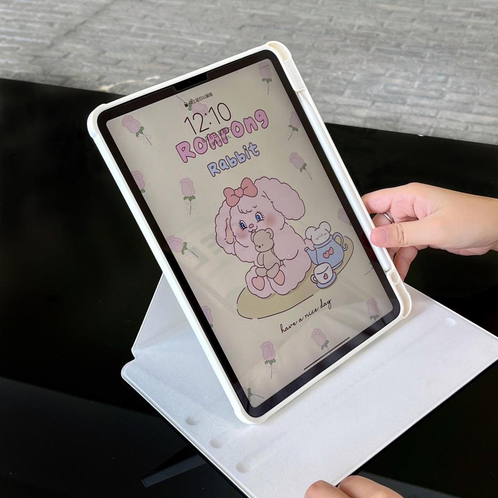Zhao Lusi Style Rotating Tulip Rabbit Case for iPad Pro 2021