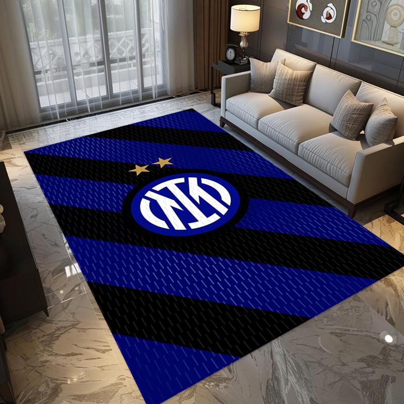 Inter Milan Emblem Dynamic Background Carpet Printing Living Room and Bedroom Mats Dormitory Decoration Protective Pad Art