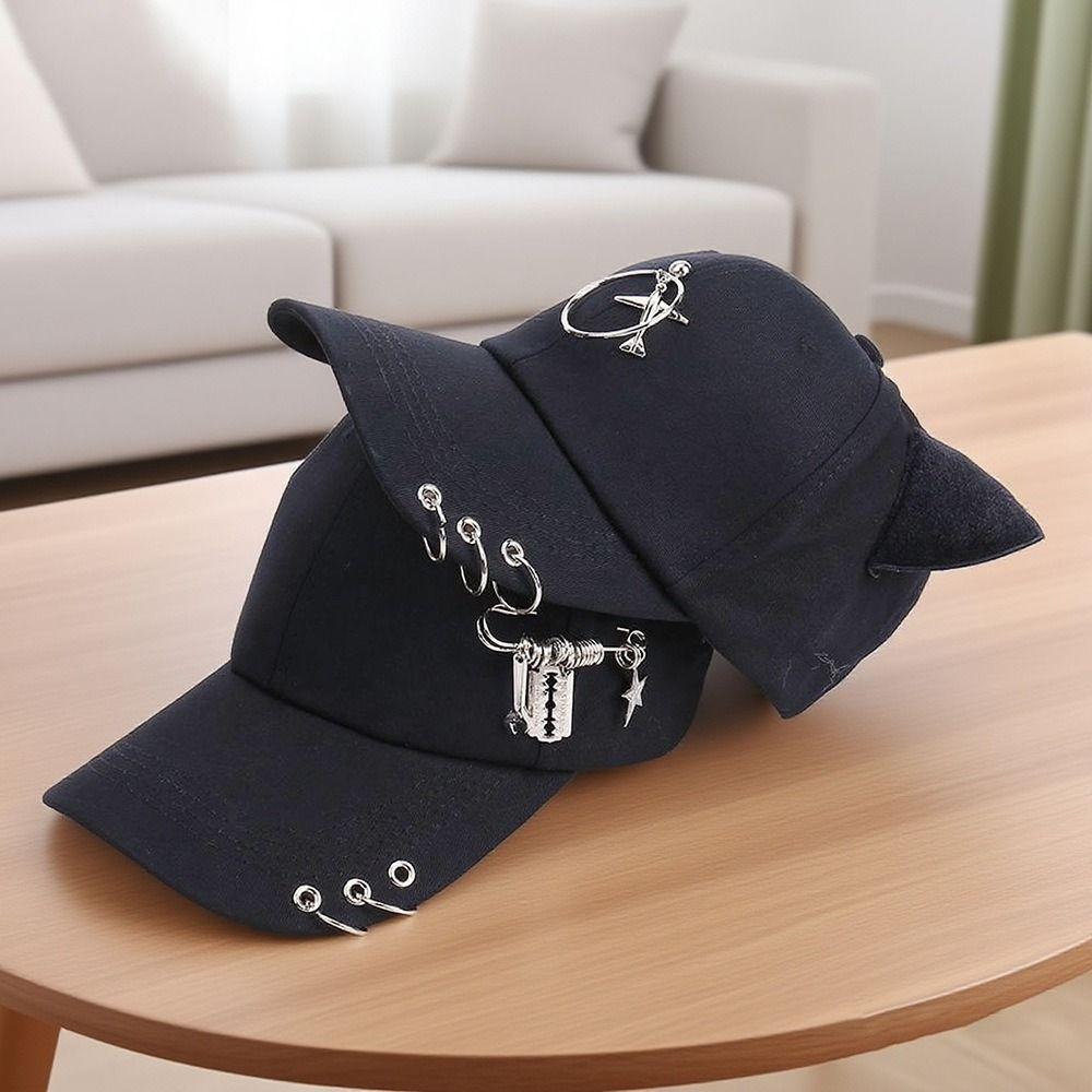 Rivet Metal Ring Baseball Hat Pin Peaked Cap Lightweight Sunscreen Hat  Girl