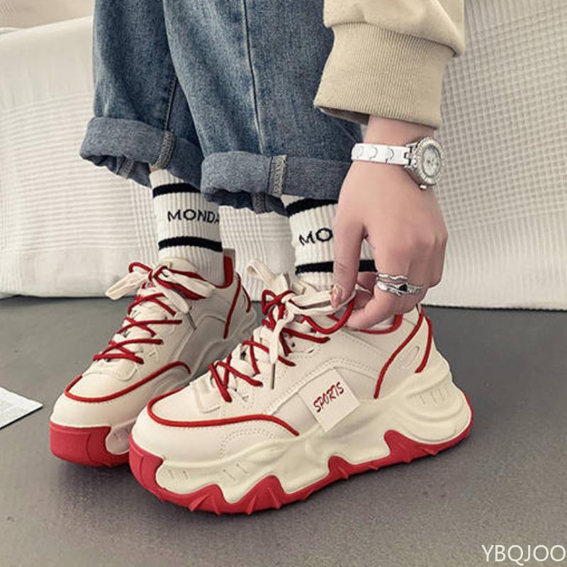 Women's Flat Sports Shoes New Vulcanized Casual Comfortable Multifunctional Sports Women's Shoes Thick Sole Versatile Dad Shoes