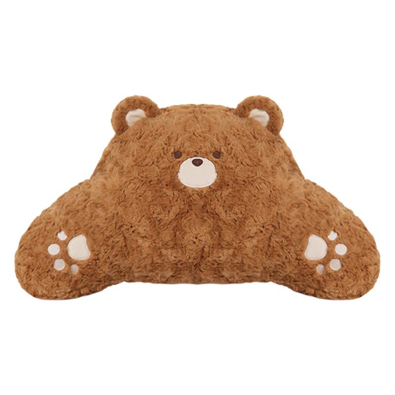 Winter Warm Plush Car Seat Cushion Universal Seat Supports Car Headrest Neck Pillow Plush Dog Cartoon Comfortable Waist Pillow