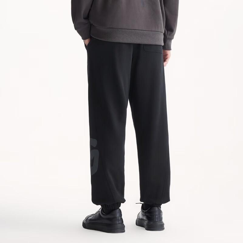 JACK&JONES Men's Letter Print Drawstring Jogger Sweatpants