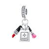S925 Silver Goddess Series Perfume Lipstick High Heels Bags Charm Beads
