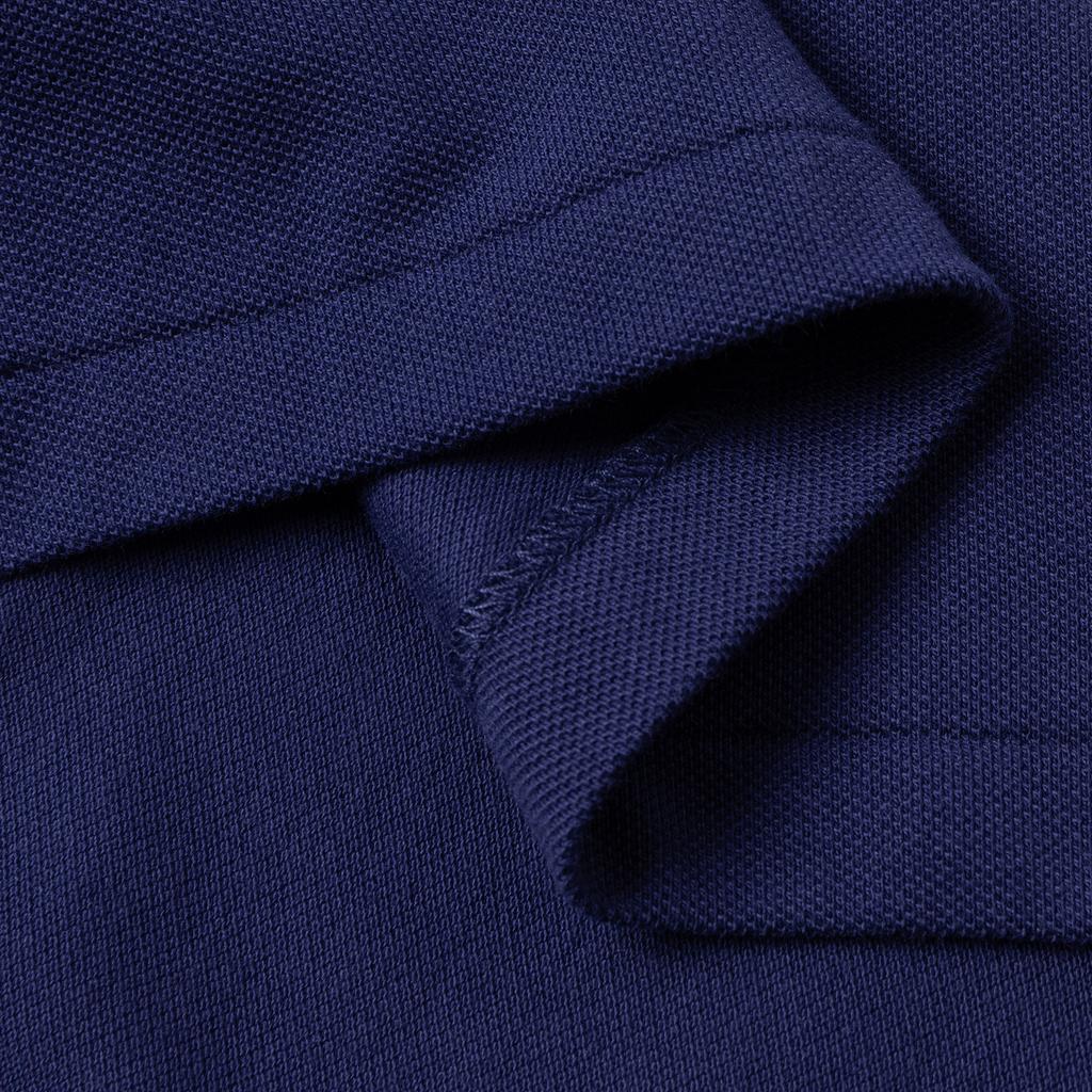 Polo Ralph Lauren Digital Logo Appliqué Vertical Button Short Sleeve Polo Shirt Men tops Dark-Blue 710921674-002