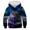 Boys Girls Cute Cat 3D Print Hoodie Children Hooded Pullover Sweatshirt Fashion Child Hoodies Kids Casual Tops Clothing