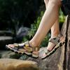Large size men's shoes 2021 summer new fashion trend breathable sandals Korean version personalized simple beach shoes men