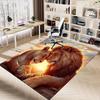 1PC Lioness Lion Non-Slip Floor Carpet Compatible for Office&Living Room&Dining room - Flat-Weave Machine- Soft & Pattern-E318