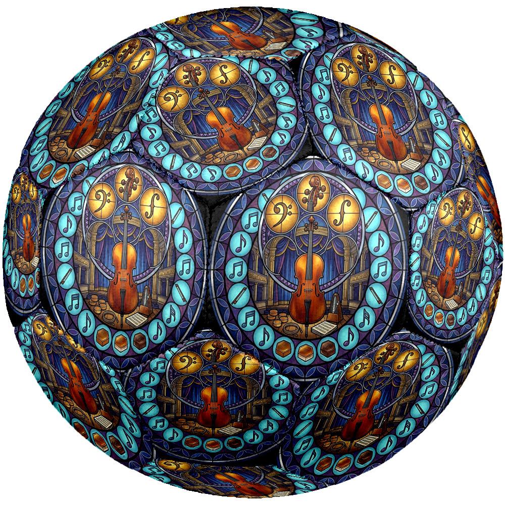 Music Violin Harmony Round Football Size 5 Adult Ball Suitable for Training Matches and Outdoor Team.