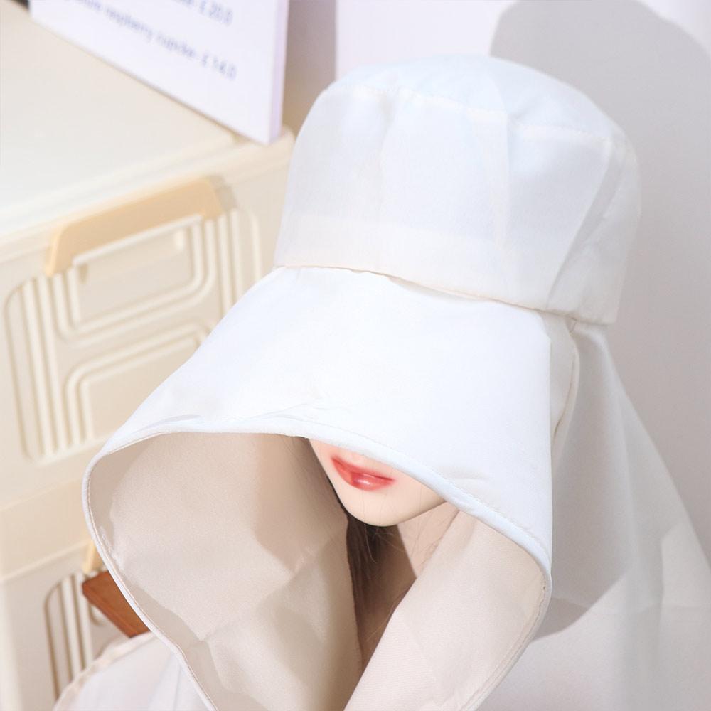 Simple Wide Brim Shawl Fisherman Hat Sunscreen UV Anti Mountaineering Hat Neck Protection Visors Hiking Bucket Hat Summer