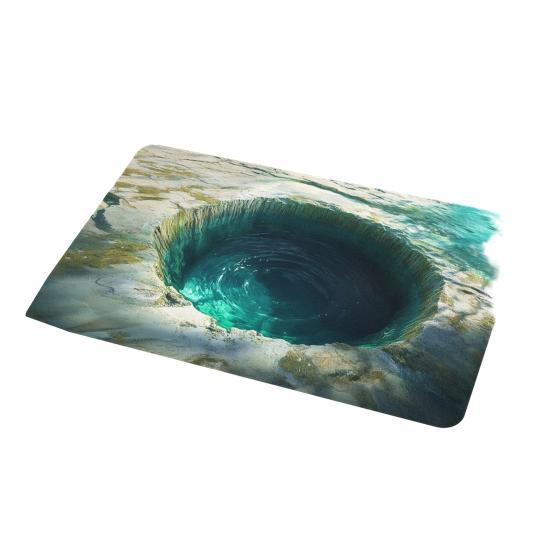 3D Optical Illusion Rug Non-Slip Visual Trap Floor Mat Bottomless Pit Visual Illusion Doormat