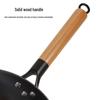 Lufenglai Cast Iron Wok with Solid Wood Handle