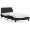 VidaXL Bed with Mattress Black 100x200 Cm Faux Leather 3208357
