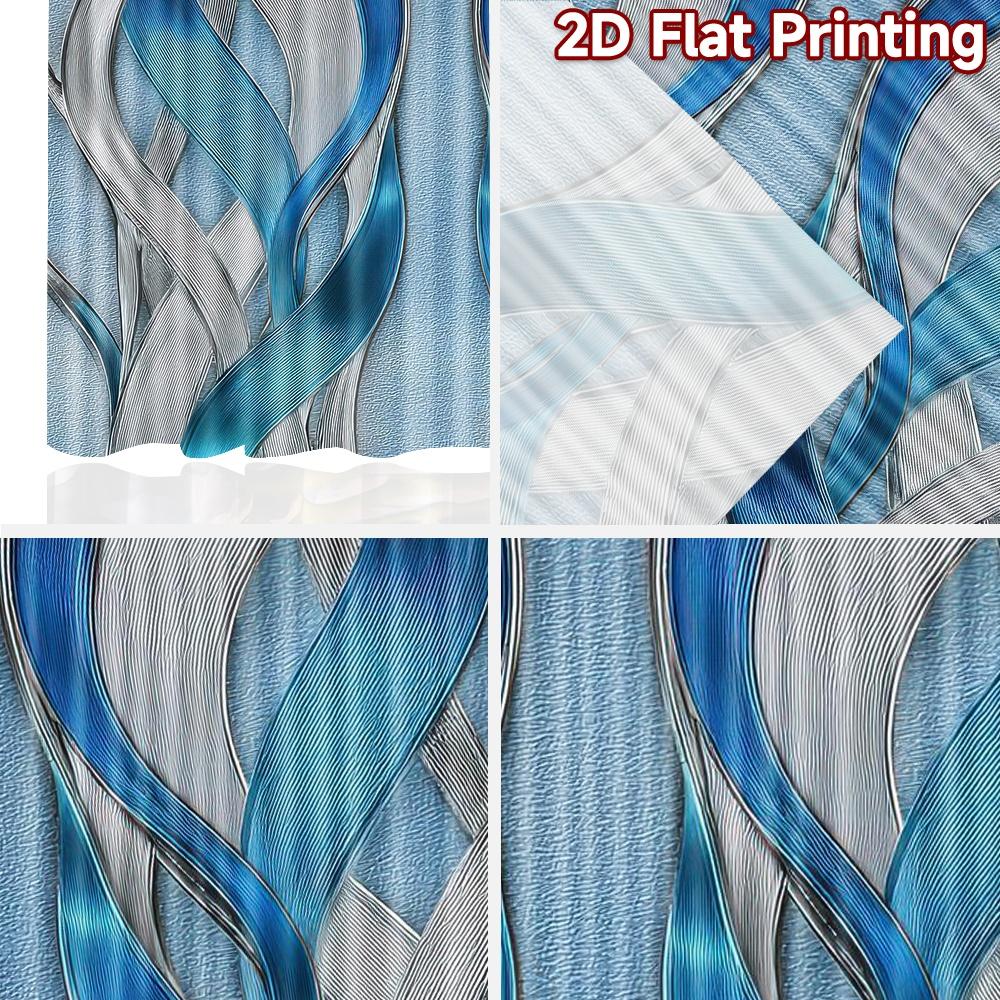 2D flat Photography Backdrop Photography Backdrop Blue and Silver Waves 100% Polyester Party & Holiday Decor Use for