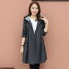 Frühling und Herbst Große Größe Damenbekleidung Langarm Warme Windjacke Großer Wollmantel