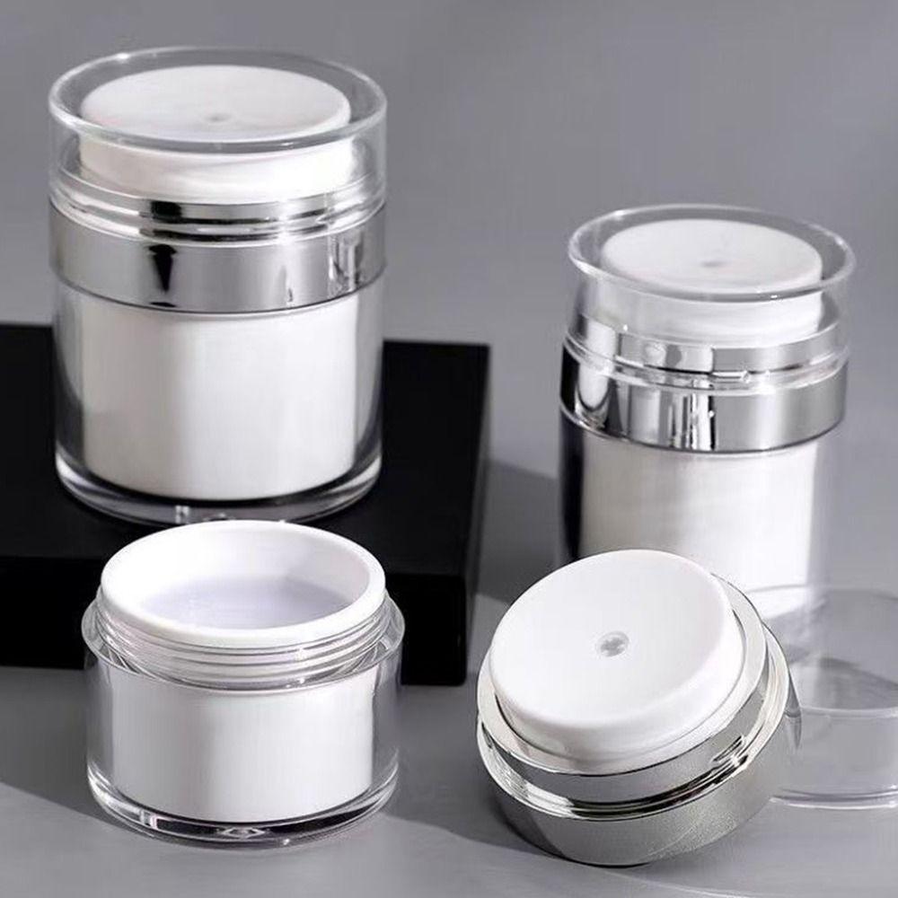 New 15ml/30ml/50ml Vacuum Bottle Push-type Travel Bottle Face Cream Lotion Cream Bottle Full-cover Cosmetic Containers