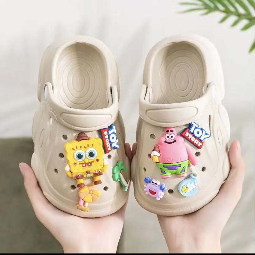 

Summer New EVA Parent-child non-slip cartoon children s clogs and slippers for girls and boys for indoor and outdoor use 24/25Inner Length17cm