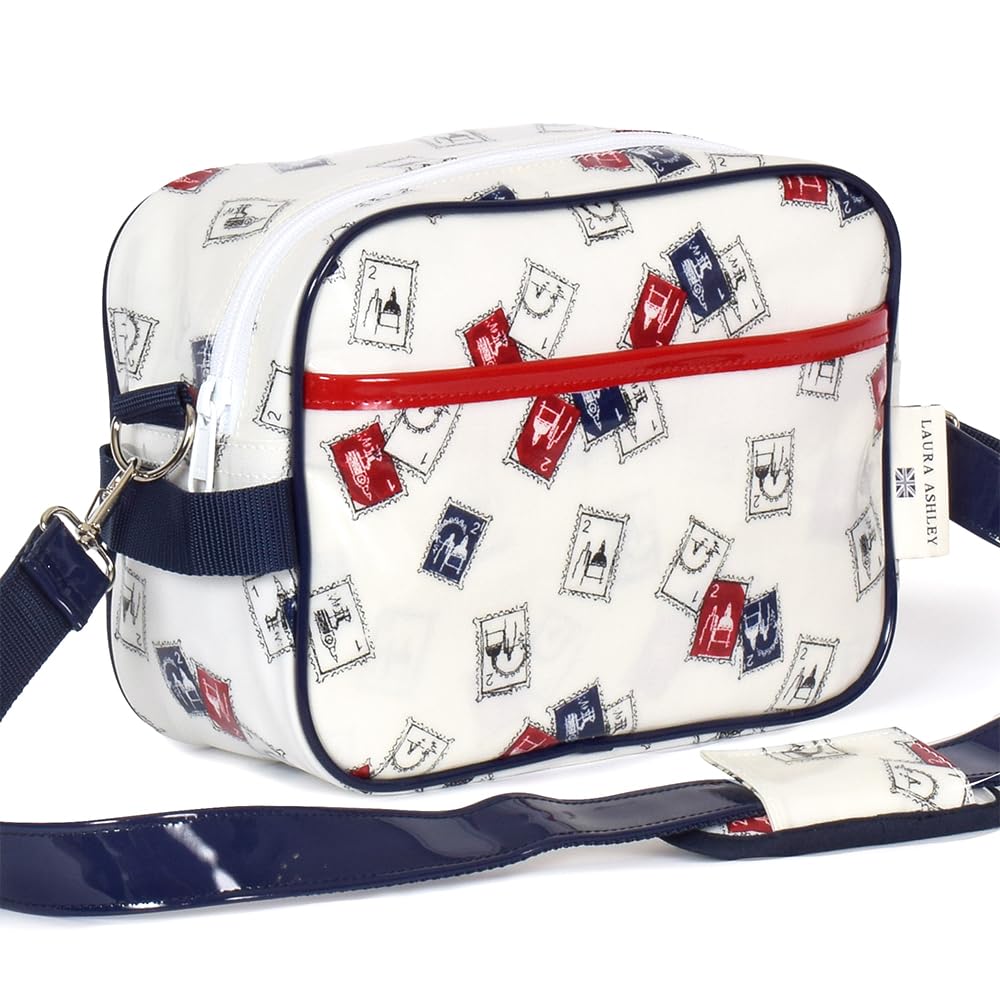 

LAURA ASHLEY/COLORFUL CANDY STYLE School Bag for Boys, Cute Shoulder Bag for Kids, Preschool Preparation, Stamps (Ivory) N0541000-NVL2511, Includes Po