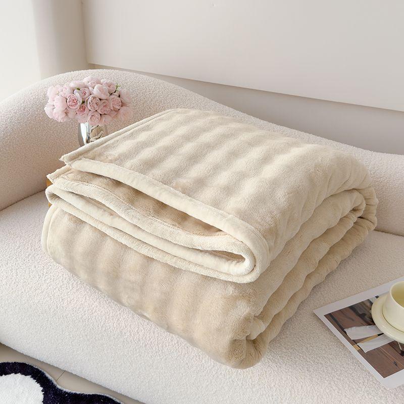Blanket, Bubble Velvet Summer Blanket, Office Cover Coral Velvet Sofa Air Conditioning Blanket Thickened Bed Sheet