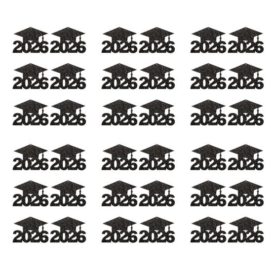 2026 Graduation Decorations Graduation Party Table Centerpiece with Hanging Cards & Decorative Toppers Ceremony Theme Decor Set for Dining Table