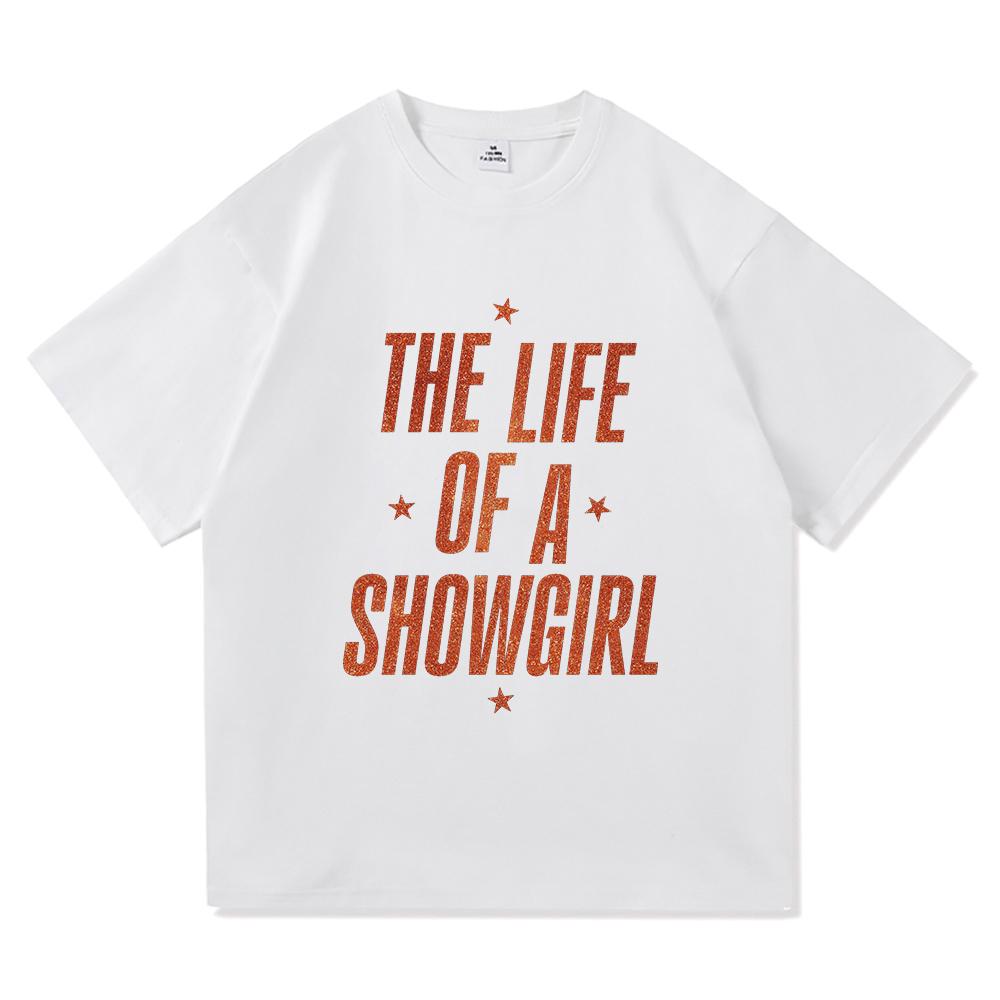New Album The Life of A Showgirl TShirt 2025 Retro Men Women Clothing Harajuku High Quality Tops for Lover Gifts Cotton TShirts