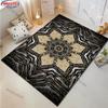 3D Stone & Floral Art Area Rug - Large Modern Carpet for Living Room, Bedroom or Office - Non-Slip Play Mat for Kids, Home Decor