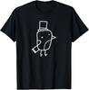 Dapper Bird In Top Hat Cartoon Sketch T-shirt