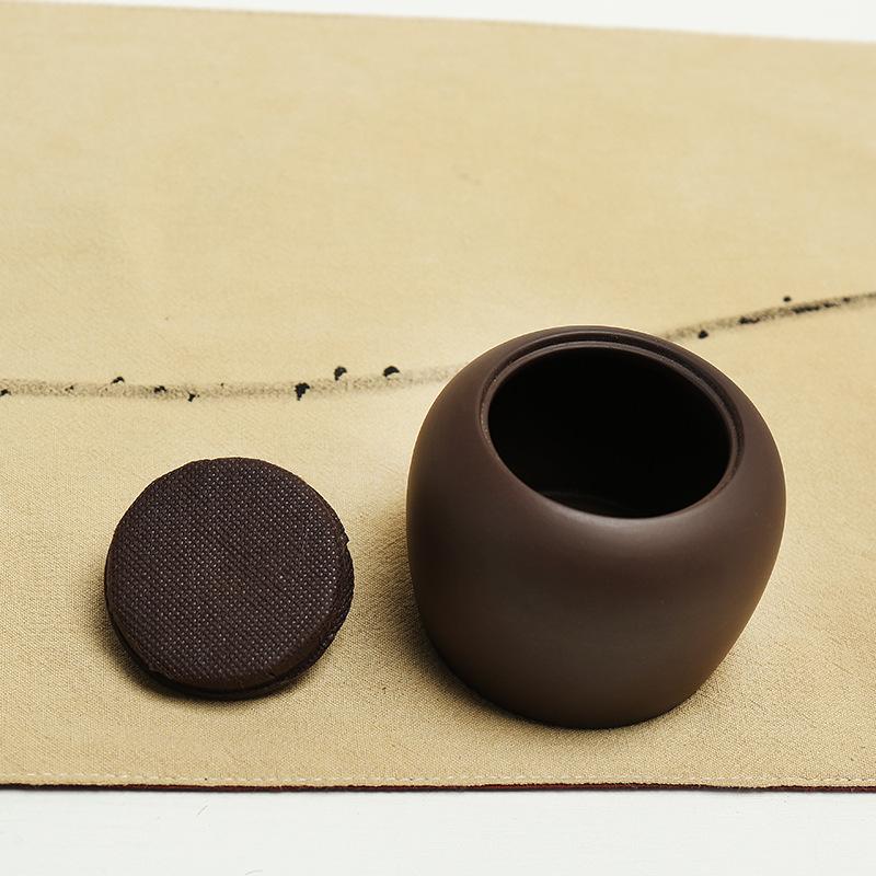 Tea Can Purple Clay Ceramic Tea Jar Sealed Storage Tank Ceramic Porcelain Storage Jar Household Candy Coffee Bean Sealed Tank