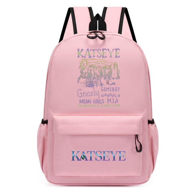 60123-13 Mochila Infantil KATSEYE Estampada Estudiante Escolar Impermeable