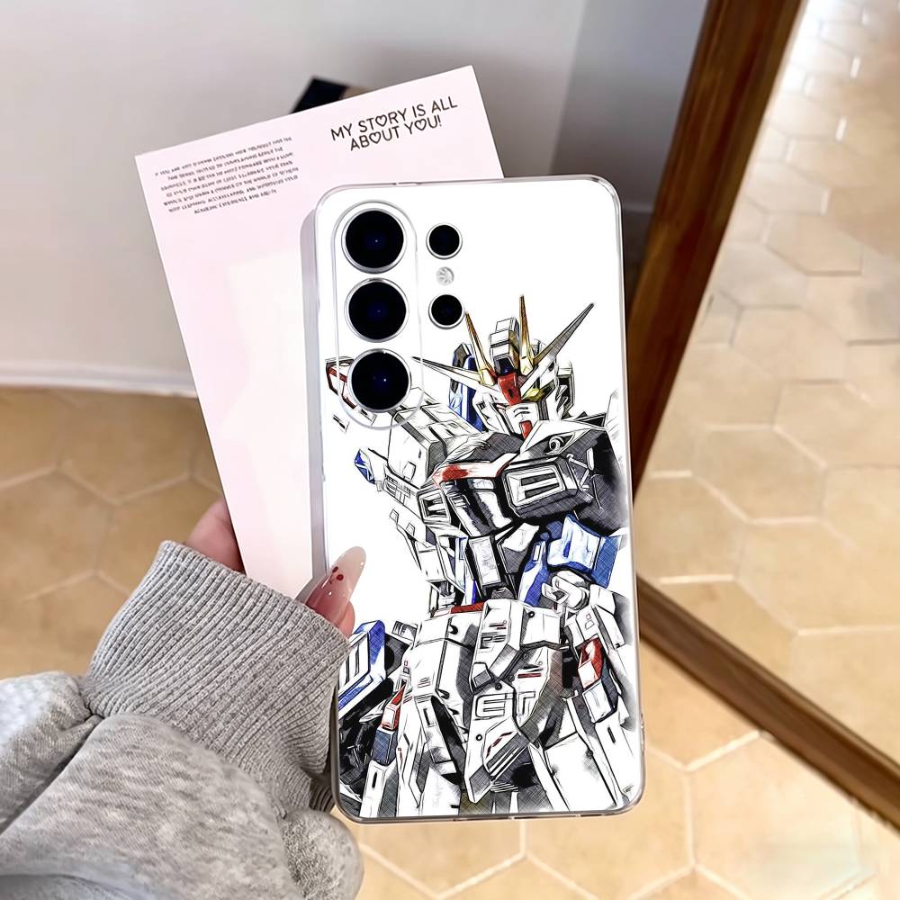 Gundam Anime  Phone Case For Samsung S25,S24,S21,S22,S23,S30,Ultra,S20,Plus,Fe,Note,10,9,5G Transparent Cover