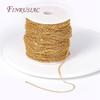 High Quality Spool Chains For DIY Necklace Bracelet Making Supplies 18K Gold Plated Metal O Shape 2.0mm Thin Chains Wholesale