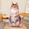 Realistic 3D Cat Plush Pillow Soft Cartoon Simulation Cat Stuffed Doll Kawaii Plush Animals Kitten Toy Sofa Cushion Sweet Gift