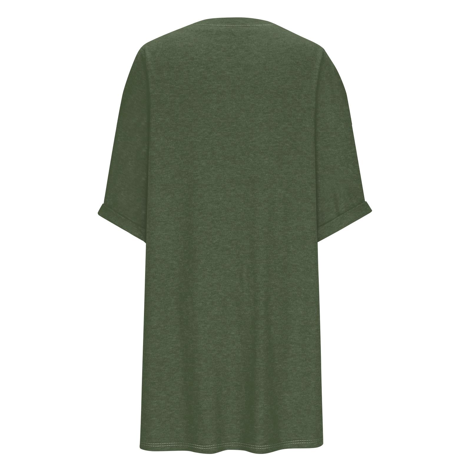 Женская мода большого размера с v-образным вырезом и семью рукавами — фото 4