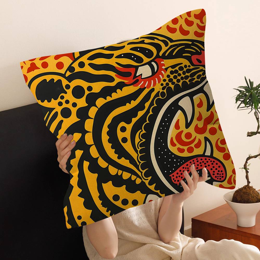 Pop Artist Yayoi K_Kusama Decorative Room Aesthetics Pillow Case Home Decor Bedroom Sofa Bed Couch Pillow Cover 45X45