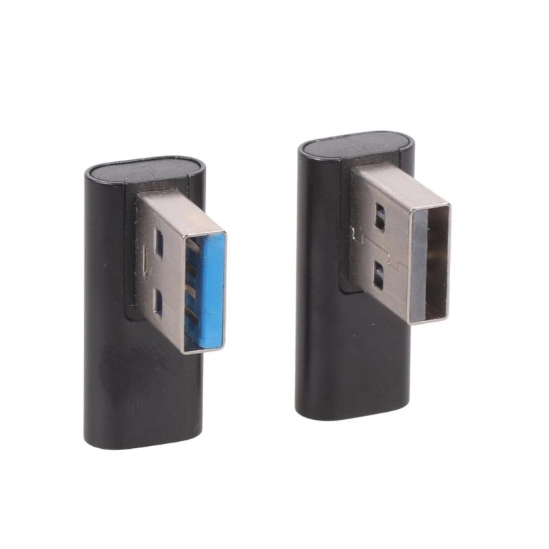 1 Pair Left And Right Angled USB A To USB C Converter Replacement Adapter Support Data Transfer And Powering Devices