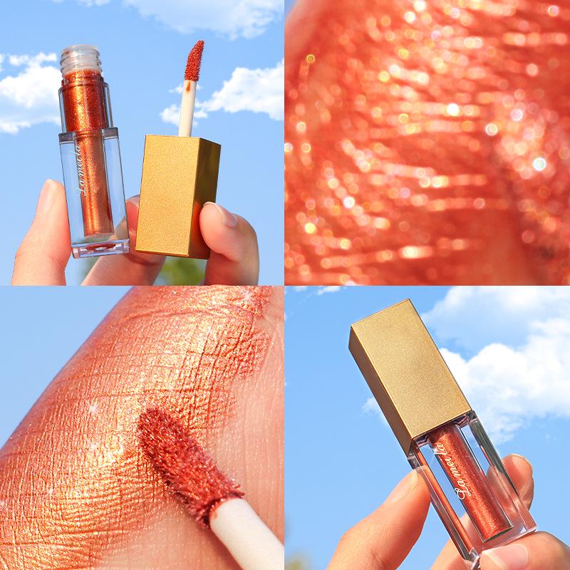 Liquid Diamond Shimmer Eyeshadow: Super Shiny Glitter Highlighter for Under-eye Brightening and Stage Makeup.