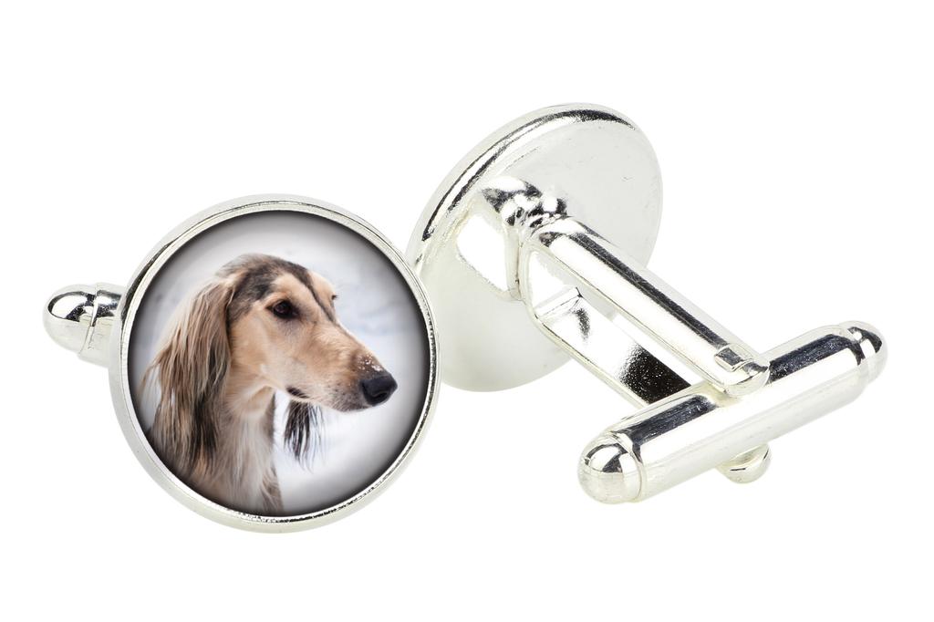 Saluki, Persian Greyhound, Arabian hound, Gazelle hound - cufflinks, a shirt accessory, a shirt pendant from the Art-Dog brand