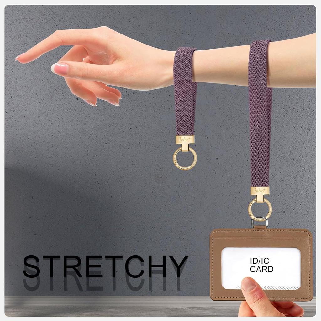 Fishent Stretchy Wristlet Keychain, Cute Key Chain with Keyrings
