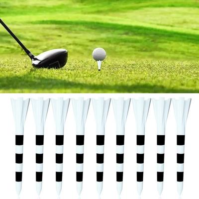 10Pcs Golf Tees Five-head Design Professional Reduce Friction Serving Pins 70mm/83mm Colorful Plastic Short Tees Practice Training Golf Ball Holder