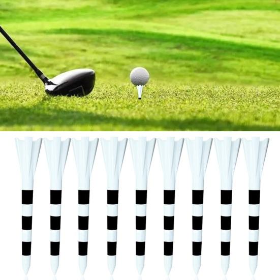 10 st Golfpeggar Femhuvudsdesign Professionella Minska Friktion Serveringspinnar 70mm/83mm Färgrika Plast Korta Peggar Träning Golfbollshållare